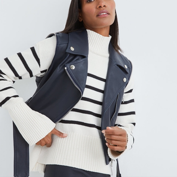 Veronica Beard Jylan Leather Motto Jacket - Picture 5 of 7